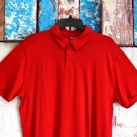 Men's Old Navy Active CloudMotion Polo Short Sleeve LARGE Robbired NEW - Picture 2 of 8